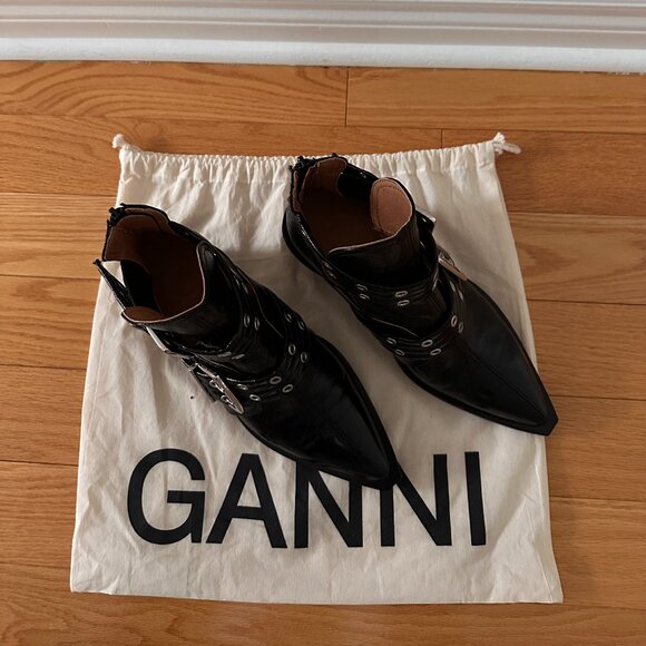 GANNI Buckled Ankle Boots - Picture 6 of 8